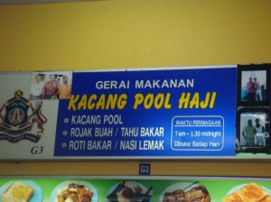 ~Kacang Pool Haji at Medan Mara beside Fire station, Larkin~